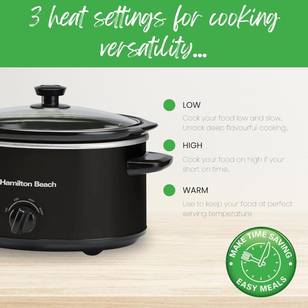 Hamilton Beach The Comfort Cook 3.5L Black Slow Cooker