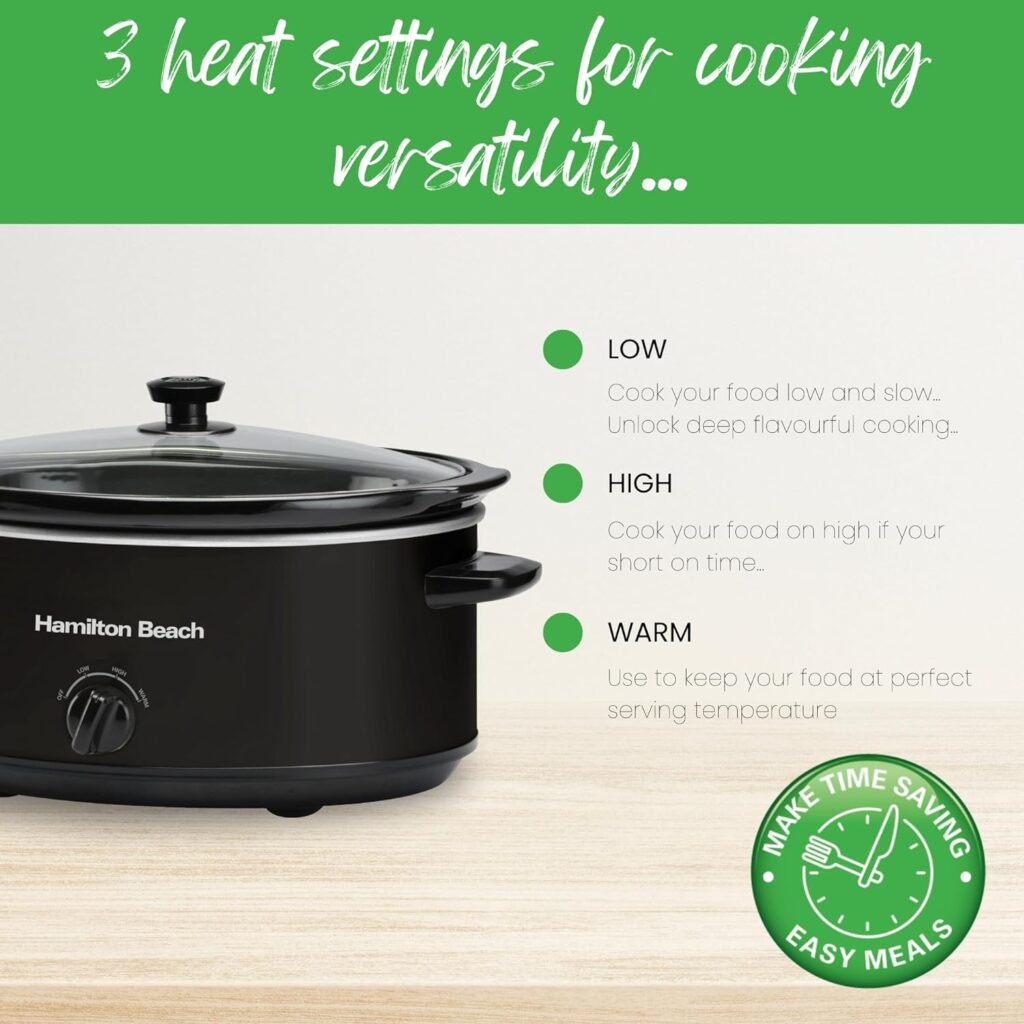 Hamilton Beach The Family Favourite 6.5L Black Slow Cooker