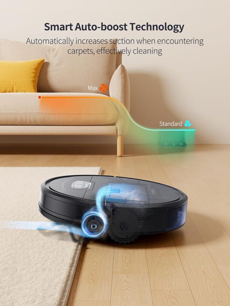 HONITURE Robot Vacuum Cleaner with Mop, 4500Pa Ultra Strong Suction, G20 PRO Robotic Vacuums with Auto Carpet Boost, Alexa/WiFi/APP, Super Thin Robot Hoover, Ideal for Pet Hair Hard Floor