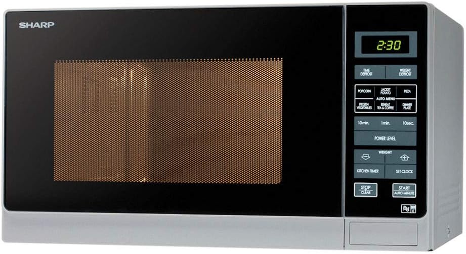 Sharp R372SLM Solo Touch Control Microwave, 25 Litre capacity, 900W, Silver