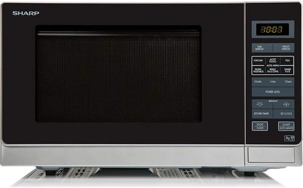 Sharp R372SLM Solo Touch Control Microwave, 25 Litre capacity, 900W, Silver