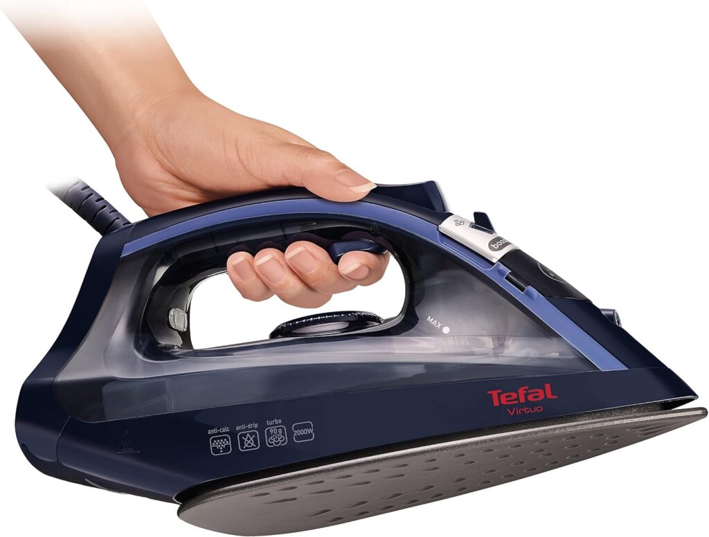 Tefal Steam Iron, 90g Steam Boost, 2000W, FV1713, Virtuo / Black Blue