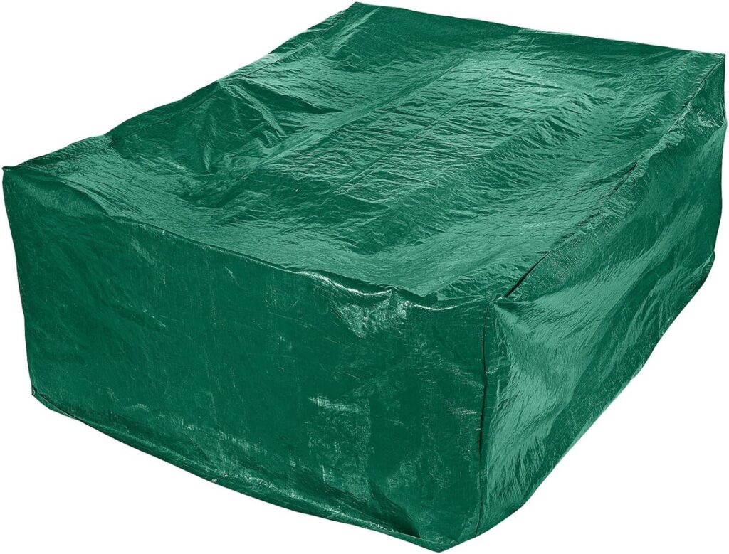 Draper 278cm x 204cm x 106cm Large Green Patio Set Cover - Rectangular Waterproof Heavy Duty Outdoor Garden Set