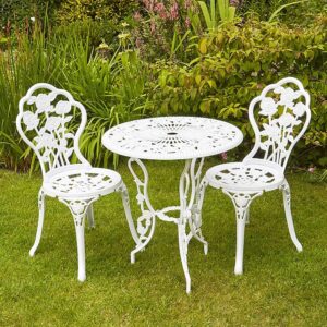 Rose Garden Patio Outdoor Bistro Set