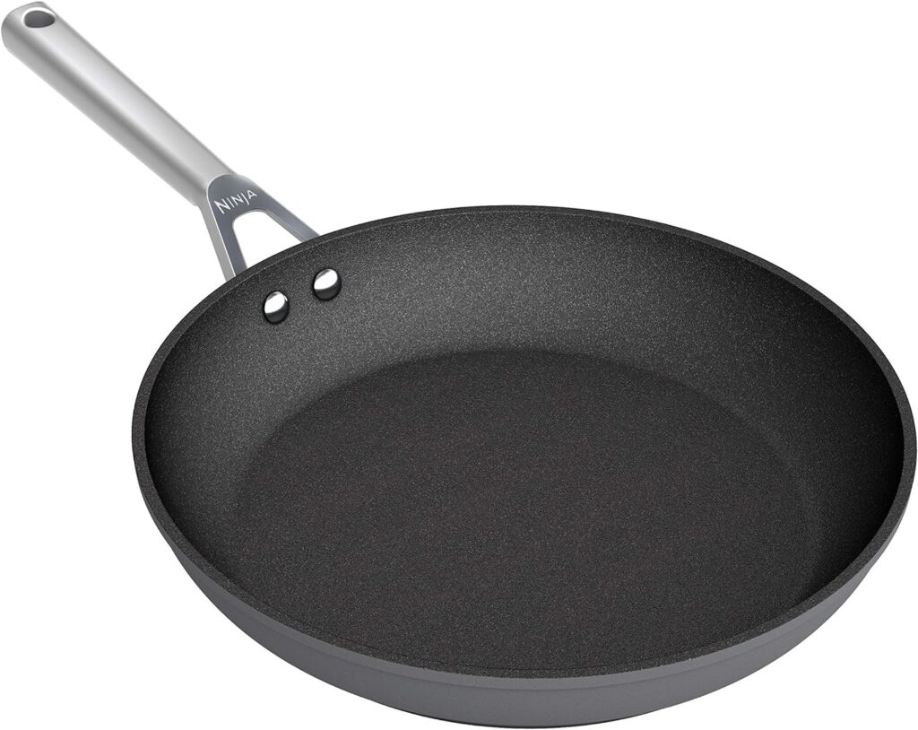 Ninja ZEROSTICK Cookware 20cm Frying Pan, Long Lasting, Non-Stick Hard Anodised Aluminium, Induction Compatible, Oven Safe to 260°C, Cast Stainless Steel Handle, Grey C30020UK