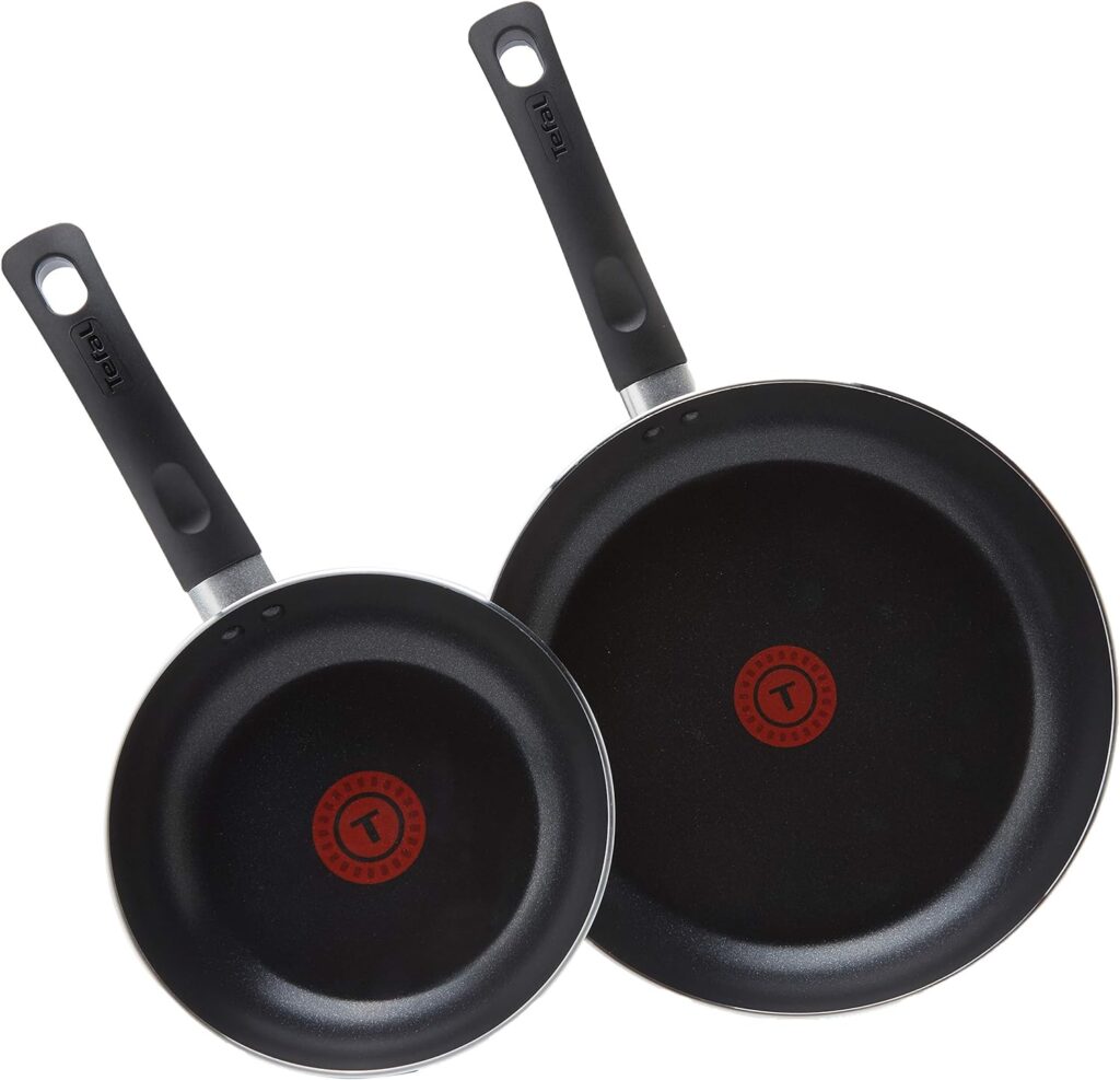 Tefal 5 Piece Origins Stone Pots and Pans set, Non Stick, Aluminium, Black,