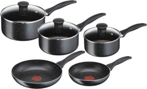 Tefal 5 Piece Origins Stone Pots and Pans