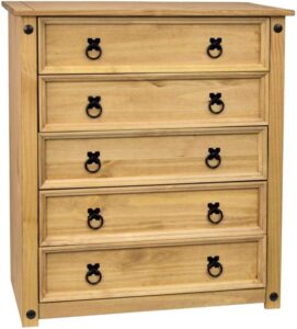 Vida Designs Corona 5 Drawer Chest of Drawers