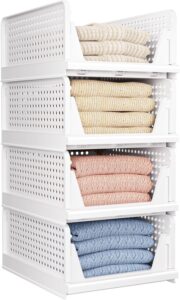 4 Pack Folding Closet Organizers Storage Box