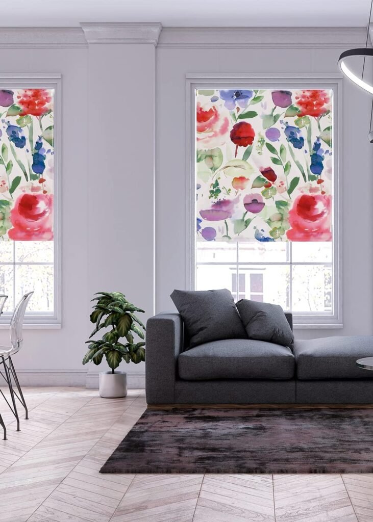 Lister Cartwright Floral Summer Patterned Roller Blinds (120 X 140 CM) Cut to Size Blackout Blinds for bedroom bathroom kitchen windows Child safety included. Lister Cartwright Floral Summer Patterned Roller Blinds (120 X 140 CM) Cut to Size Blackout Blinds for bedroom bathroom kitchen windows Child safety included.